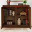 Buffet Mid-Century cannelé avec 2 trous-2145831460