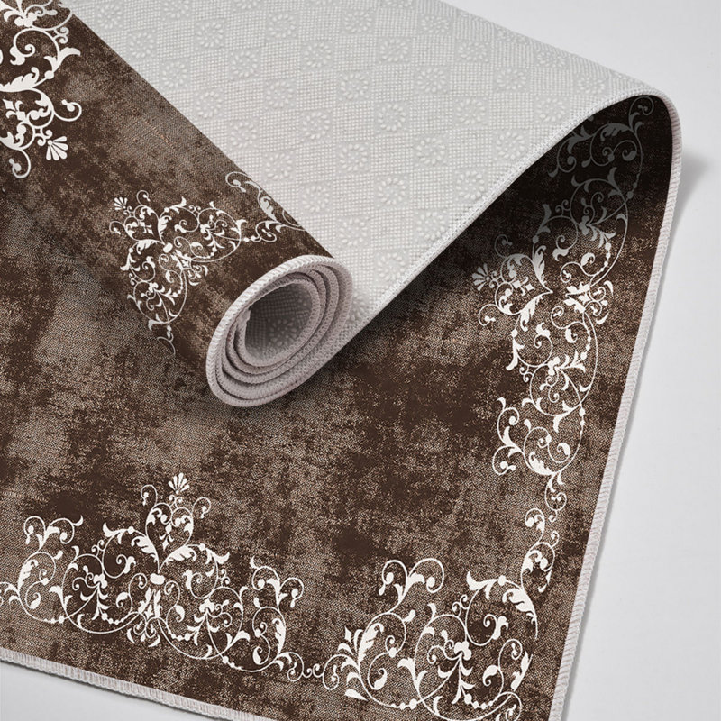 Luxurious Bathmat Set (2 Pieces), Brown, 19.7 x 23.6 inches & 23.6 x 39.4 inches | 100% Polyester, 25.1 oz/sq yd | Non-Slip Underside, Antibacterial, Easy to Clean | Machine Washable at 86°F | Perfect for Stylish Bathrooms & Comfort