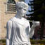 Statue de dame classique avec bol