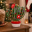 Arbre de Noël Cactus en céramique - Arbre de Noël bureau - Arbre de Noël miniature