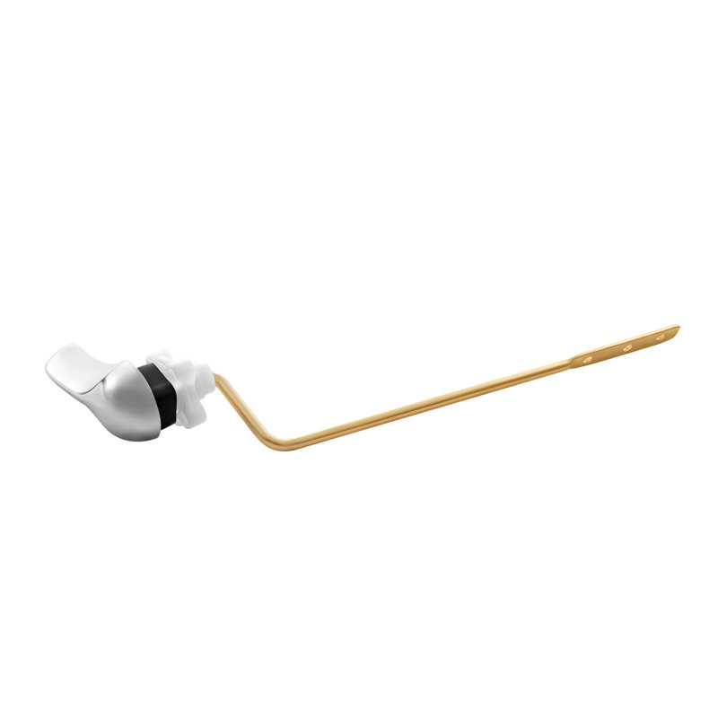 Ensemble de remplacement universel pour poignée de toilette à fixation latérale en chrome - levier en laiton durable et chaîne réglable pour réservoirs standards