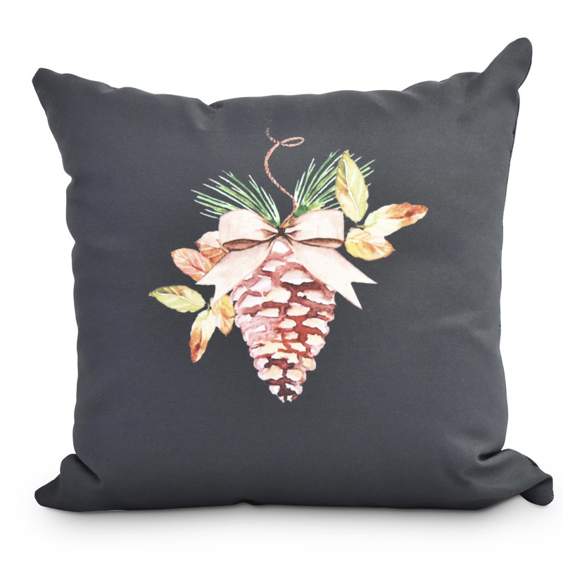 Housse et insert de coussin décoratif Winter, Noir, 20 po x 20 po