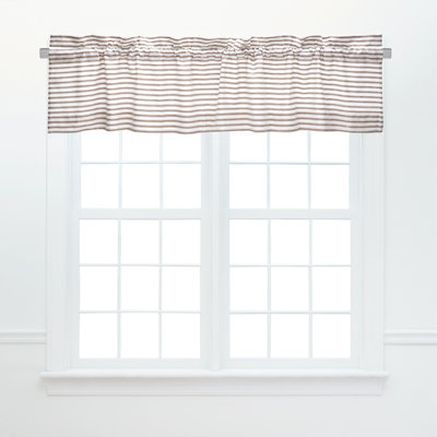 TicStripe Clay Cotton Valance Window Treatment