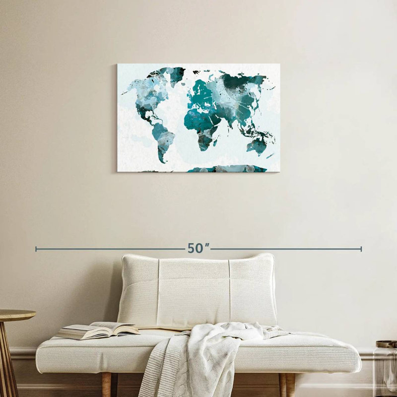 Carte du monde Aliaz, H 20 po x l 30 po