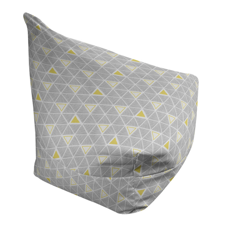 Housse de sac de pois triangles à la main classic, Jaune, H 38 po x l 42 po x P 29 po, Pas de bourre
