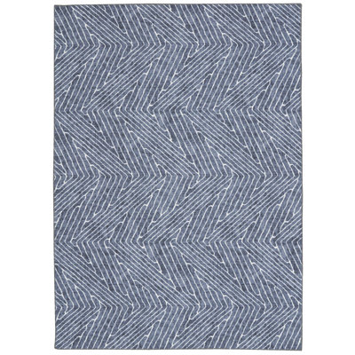 Delacroy Machine Washable Gray and Ivory Area Rug