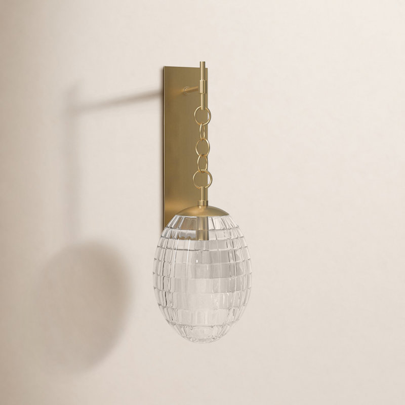Akio Armed Sconce, Aged Brass
