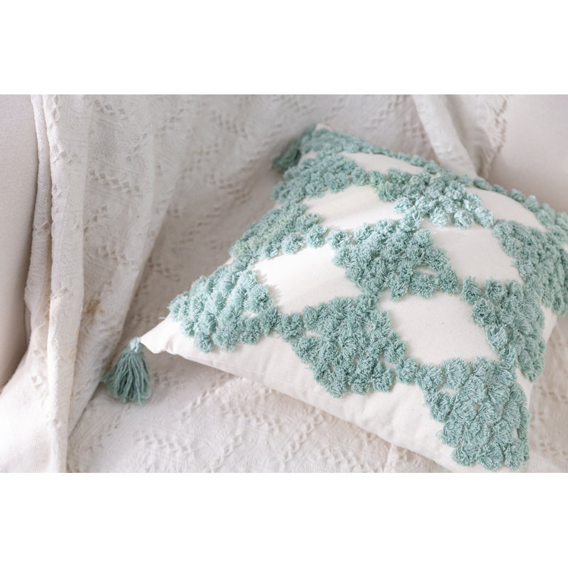 Housse de coussin Novel, Vert menthe, Carré