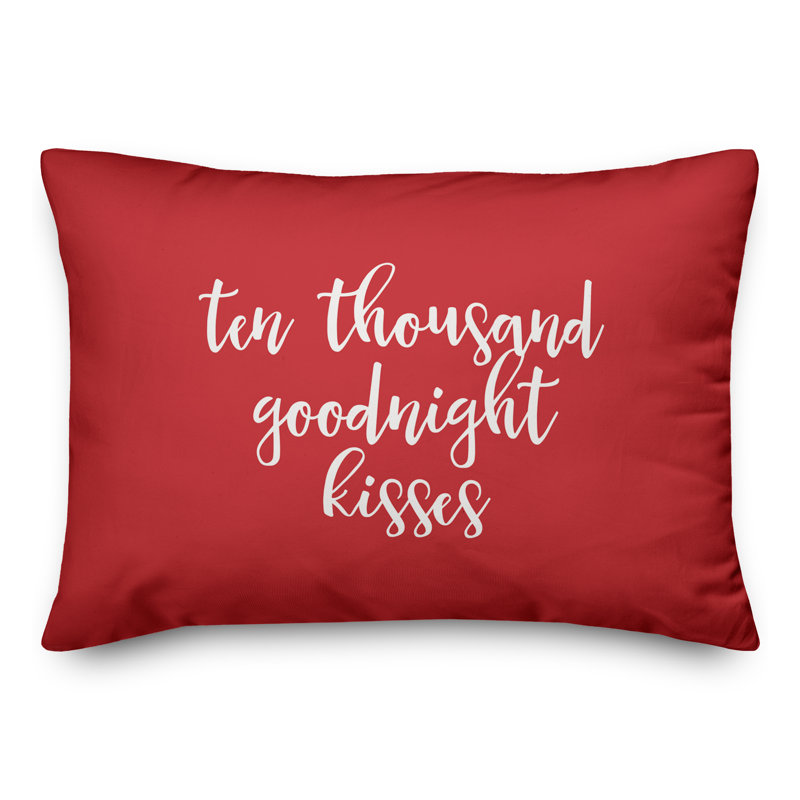  Coussin Ten Thousand Goodnight Kisses, Rouge