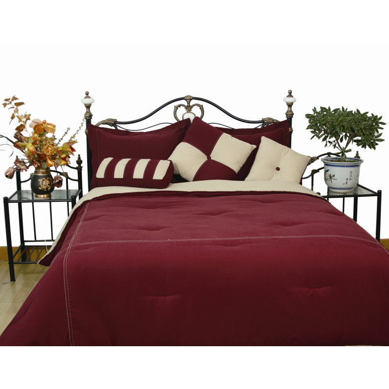 Coussin décoratif , Bourgogne / Kaki