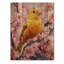 Arbre à fleurs dorées parmi les fleurs de rose IV - décoration murale en bois d'oiseau - sur bois de pin naturel-1375819038