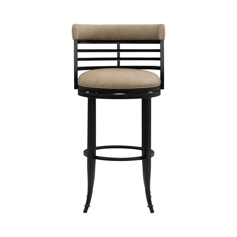 Tabouret de bar pivotant en similicuir Conover, Brun, Tabouret de bar (siège d'une hauteur de 30 po)