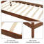 Wood Platform Bed with Headboard and Wooden Slat Support