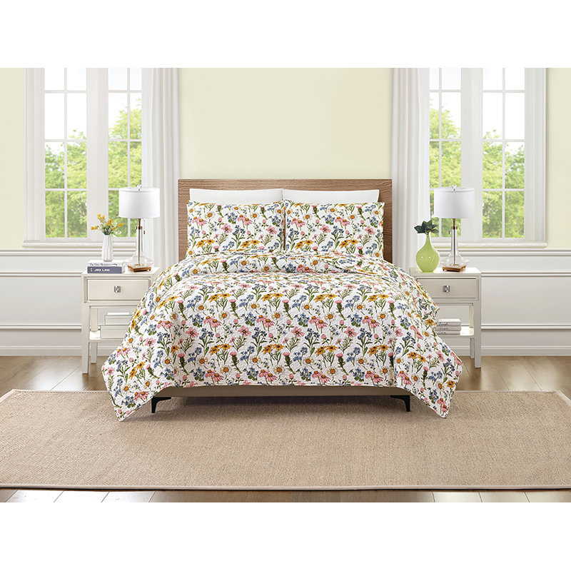 Wildflower 100% Cotton Quilt Set, King