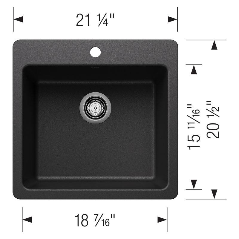 Évier de cuisine à double cuve à montage double LGR SILGRANIT - Anthracite, Anthracite