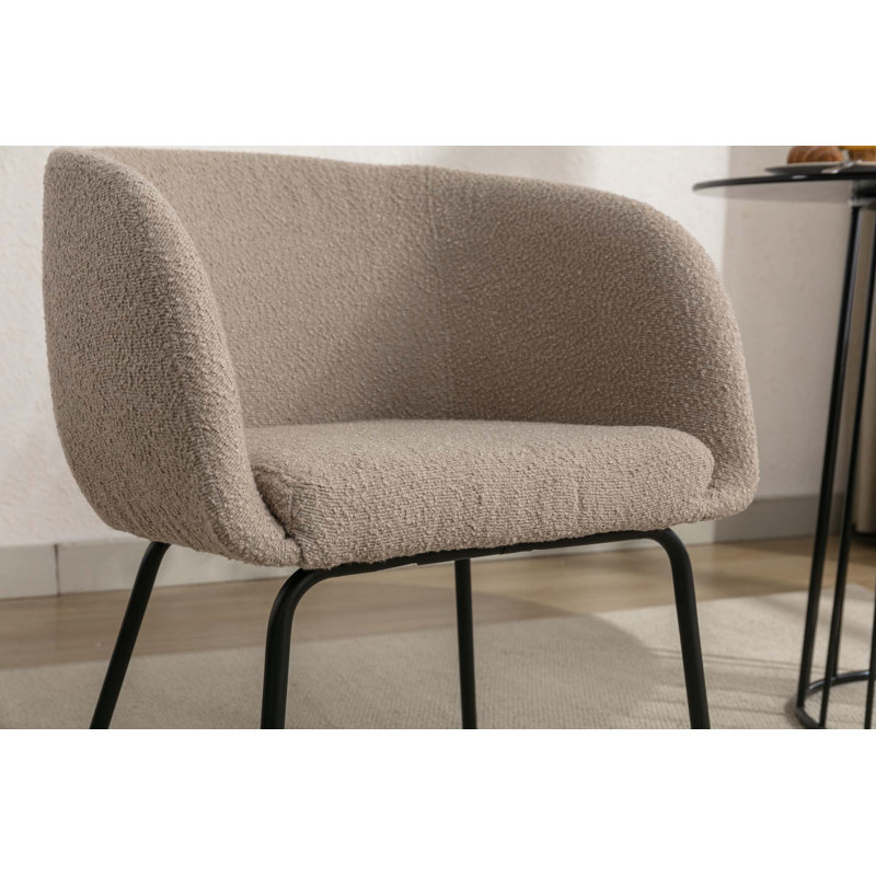 Chaises de salle à manger Boucle, Café clair, 2