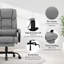 Fauteuil de bureau ergonomique inclinable à dossier haut avec 6 points de vibration, repose-pieds et télécommande pour un confort et une relaxation ultimes.