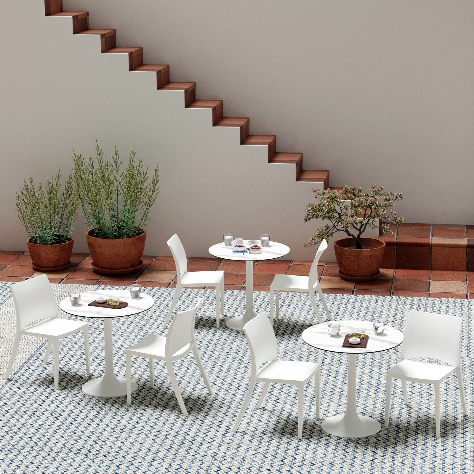 Abode 29.5 " Patio Bistro Table, White