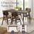 Calais 5 Piece Dining Table Set For 4 With Chairs - 59 Inch Solid Wood Kitchen Table And Chairs Set Of 4 - Mid Century Modern Furniture For Dining Room Or Kitchen (Walnut))