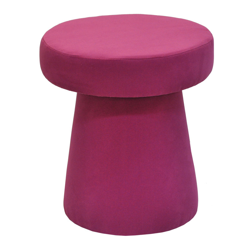 Solid + Manufactured Wood Accent Stool, Fuchsia