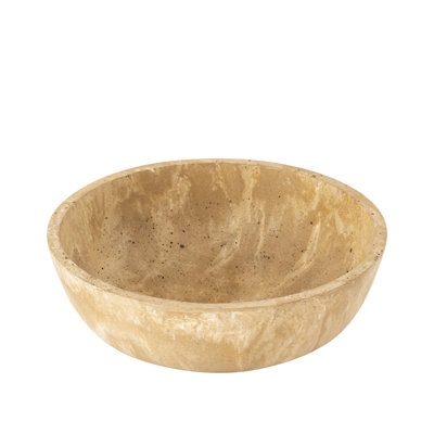 Bol de service rond en résine beige
