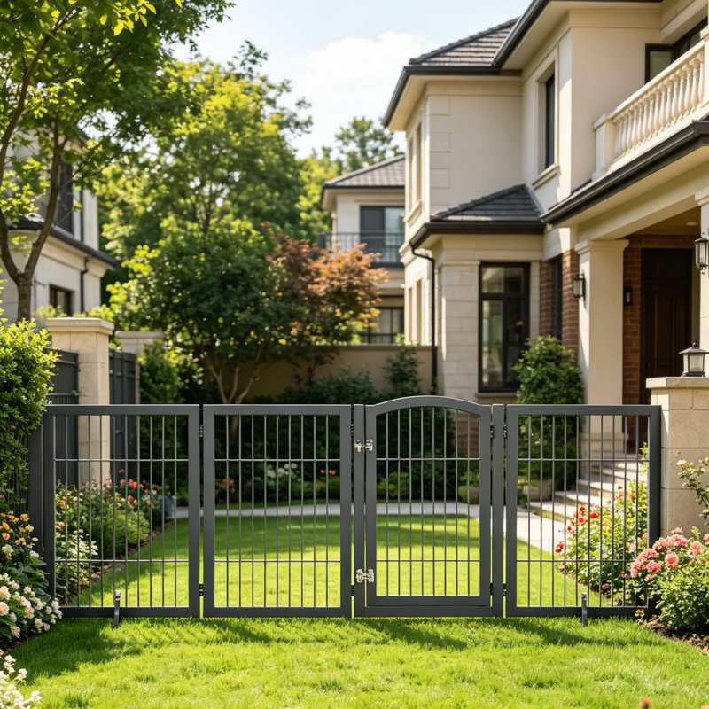 Manufactured Wood Free Standing Pet Gate With Door
