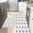 Gray White Star Tile Kitchen Mats, 2 PC, for Kitchen & Laundry Room
