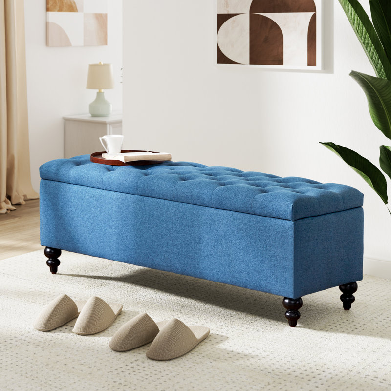 Banc de rangement Ashtin, Bleu