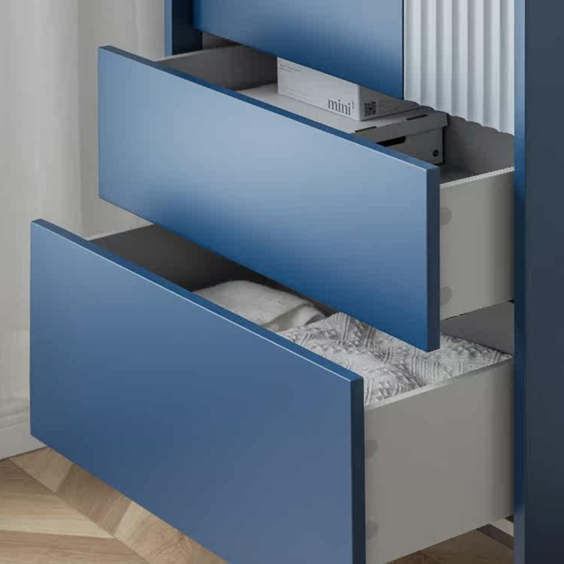 Armoire de rangement moderne et minimaliste, Bleu