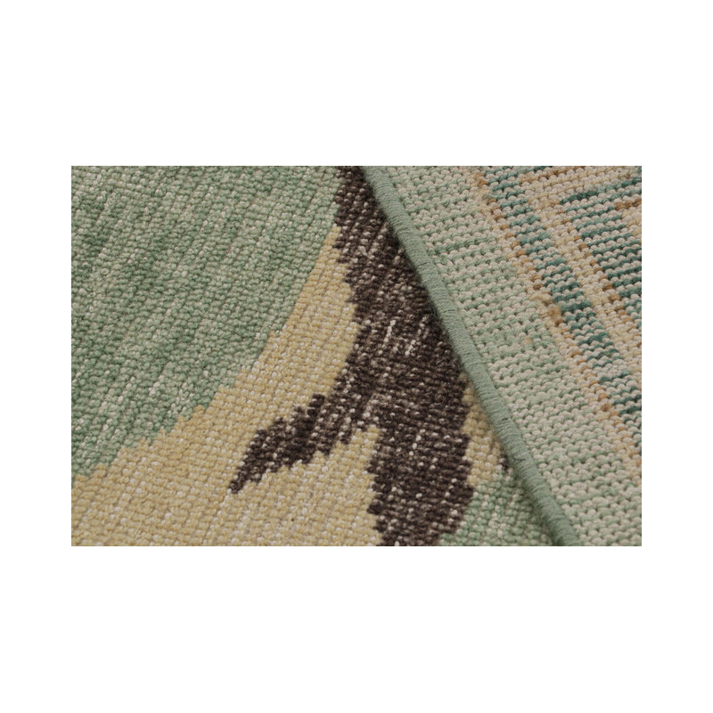 Distressed Homage Hand Knotted Wool Animal Print Area Rug, Runner 3' x 12'
