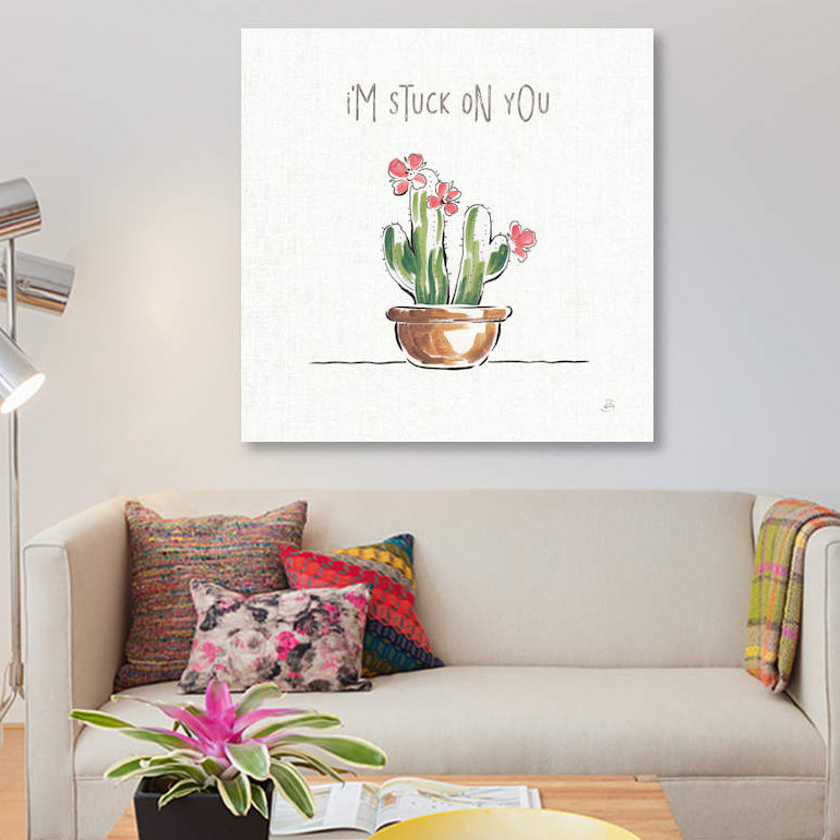 « désert fleuri ii » par daphné brissonnet,, reproduction d’impression sur toile tendue, H 12 po x l 12 po x P 0,75 po