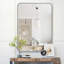 22x30 Inch Silver Framed Rectangular Bathroom Mirror - 4mm Hd Glass, Rust, Reinforced Installation Kit Rust Alloy, Filler