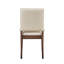 Ensemble de 2 chaises d'appoint au design moderne et rembourrées avec dossier en bois brun