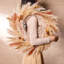 Harvest Day 24 Inch Autumn Harvest Cattail and Berry Artificial Wreath with Warm White LED Lights