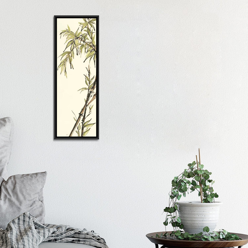 « summer bambou i », reproduction d’art sur toile, H 72 po x l 24 po x P 1,5 po, Toile avec cadre noir