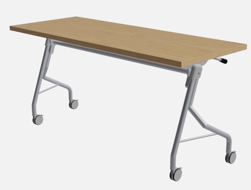Table de formation avec roulettes Gaona, H 29 po x l 60 po x P 24 po, Érable sucré