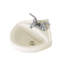 Lavabo de salle de bain en porcelaine vitreuse avec trop-plein-42255605-119729821