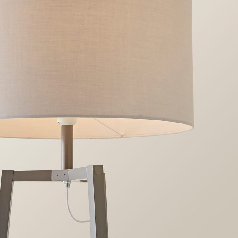 Aidrian 155cm Tripod Floor Lamp, No, Grey, Cool Grey