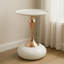 Petite table de bout ronde blanche, table basse pour petits espaces | Idée de cadeau