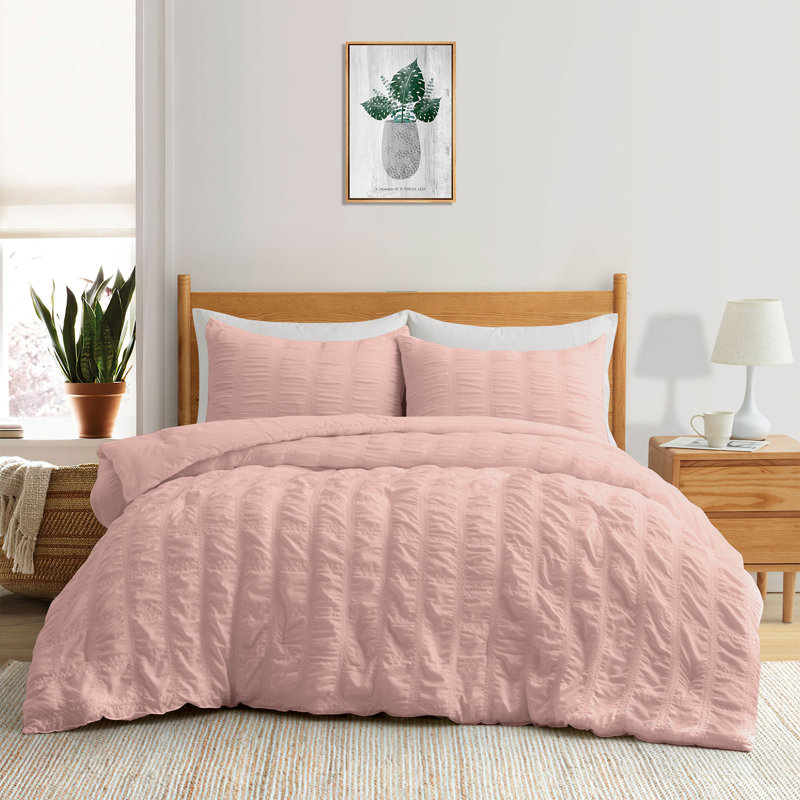 Ensemble d'édredon en microfibre , gris, Édredon grand + 2 taies d'oreiller standard