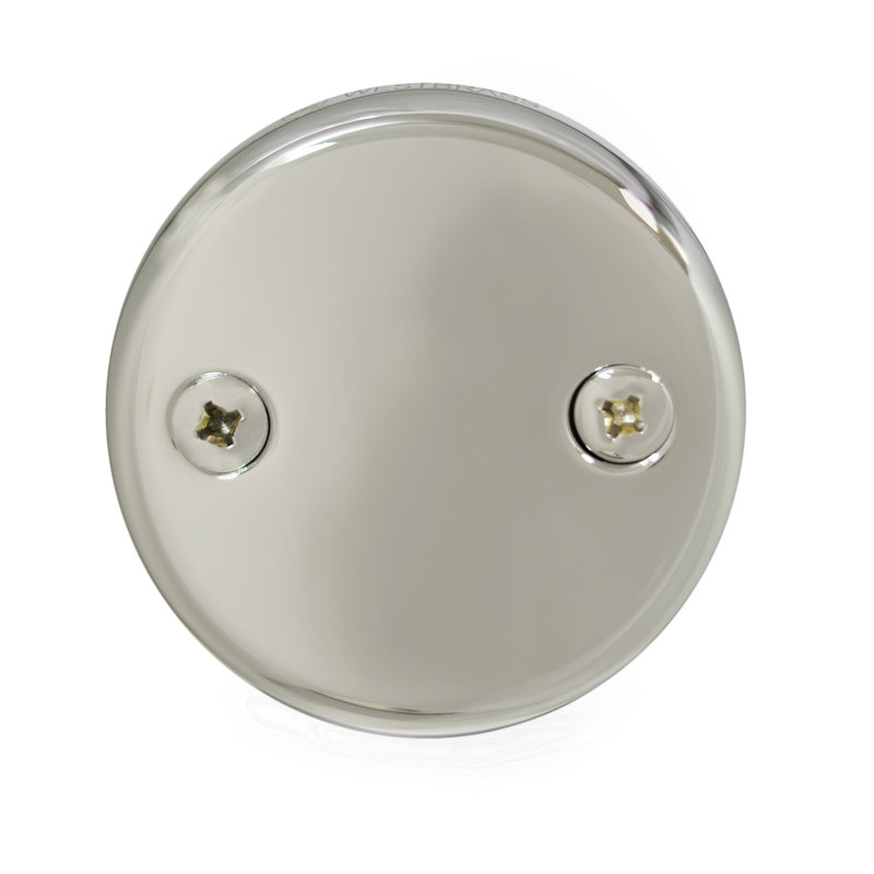 1 1-1 / 2 po x 12 po Ensemble de drain de baignoire 40 ABS avec système de débordement à deux trous, Nickel poli