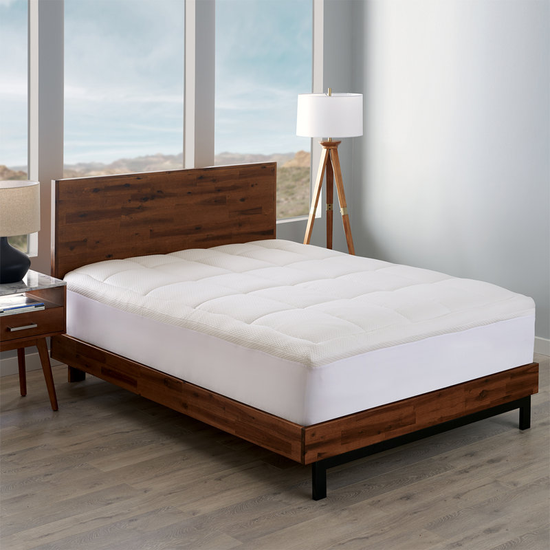 Cooling Bundle - Arctic Chill Super Cooling Mattress Topper and Cooling Gel Fiber Pillow Set , Standard pillow &  Full topper