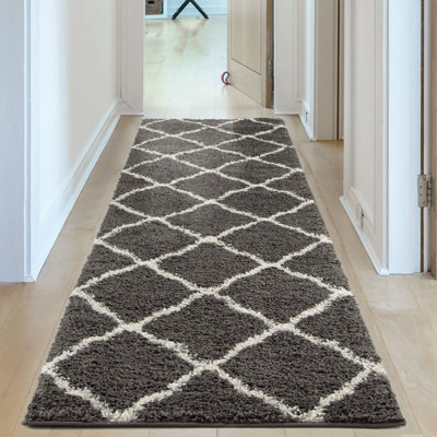 Myshaggy Collection Rugs Moroccan Design in Dark Grey