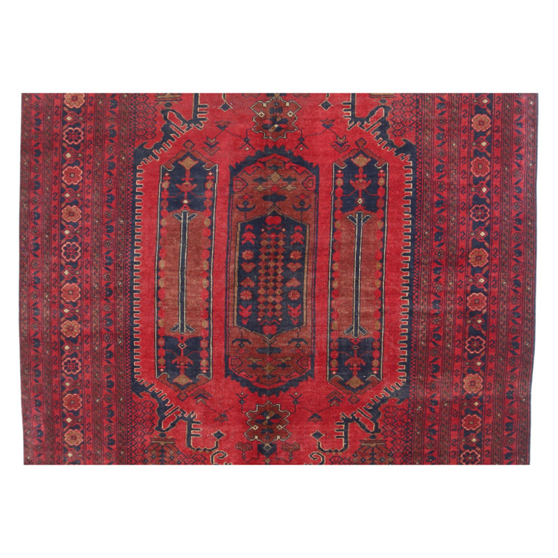 Tapis rouge noué à la main de haute qualité