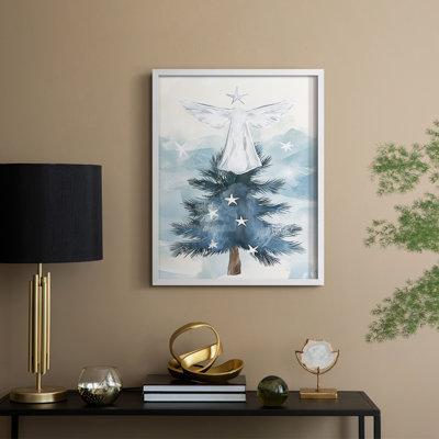 «Christmas Holiday Art CXLIV», reproduction d'art encadrée - bois massif