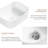 Bathroom Vessel Sink, Rectangle Basin Above Counter White Stone Resin Small Vanity Sink Washing Art Sinks Without Pop-Up Drain