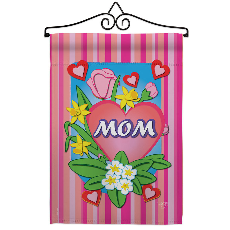 Ensemble de drapeaux en polyester 18,5 po x 13 po Mom