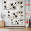 "Elegant Floral", reproduction d'art sur toile tendue sur toile monochrome (ensemble de 3)-118089063
