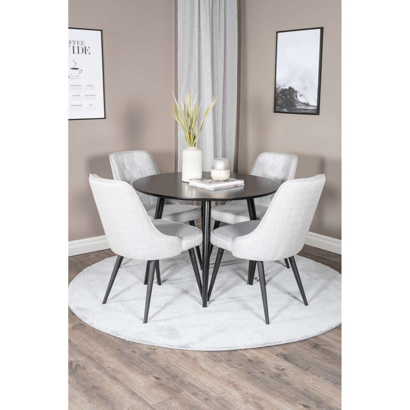 Midhurst 4 - Person Dining Set, Grey/Black