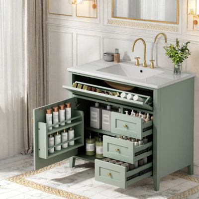 Meuble-lavabo moderne (doit inclure le meuble-lavabo et le lavabo) avec rangement